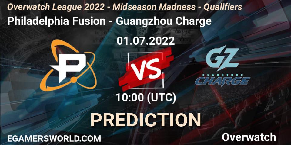 Philadelphia Fusion vs Guangzhou Charge: Betting TIp, Match Prediction. 08.07.22. Overwatch, Overwatch League 2022 - Midseason Madness - Qualifiers