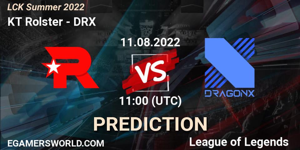 KT Rolster vs DRX: Betting TIp, Match Prediction. 11.08.2022 at 11:00. LoL, LCK Summer 2022