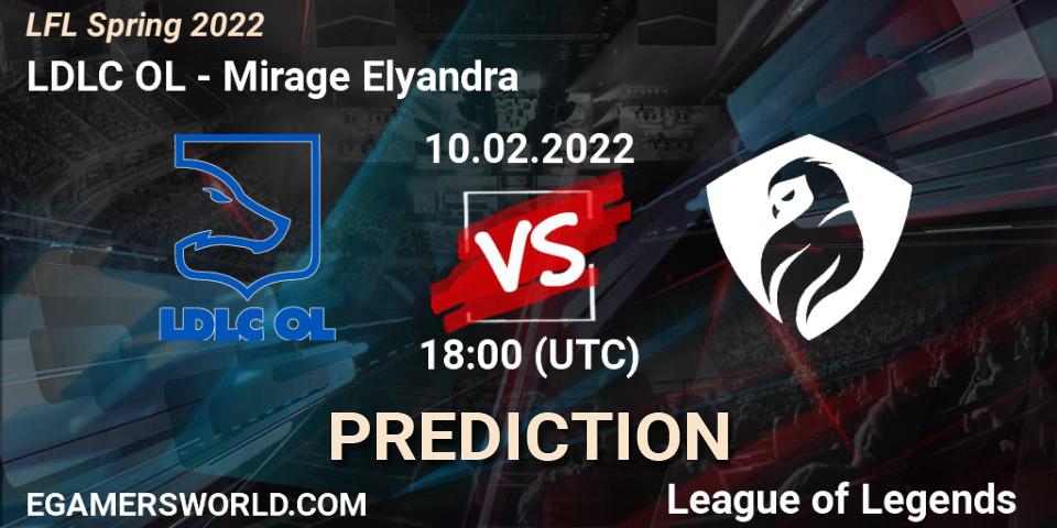 LDLC OL vs Mirage Elyandra: Betting TIp, Match Prediction. 10.02.2022 at 18:00. LoL, LFL Spring 2022