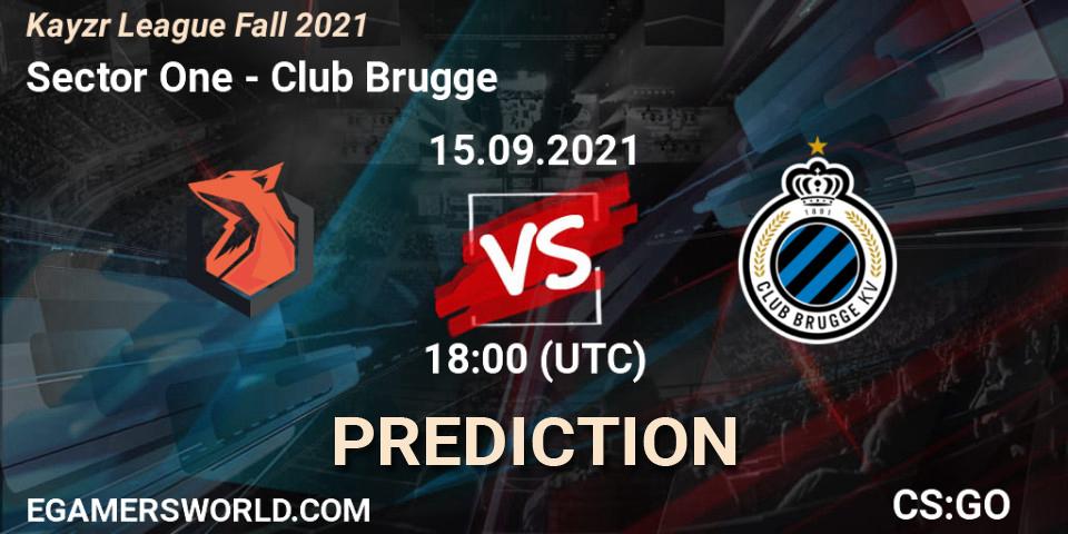 Sector One vs Club Brugge: Betting TIp, Match Prediction. 15.09.2021 at 18:00. Counter-Strike (CS2), Kayzr League Fall 2021
