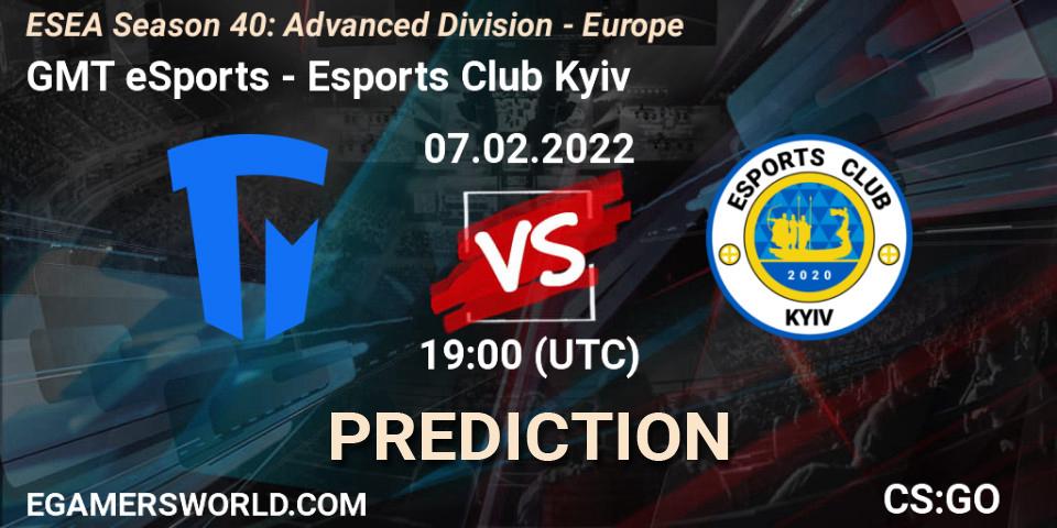 GMT eSports vs Esports Club Kyiv: Betting TIp, Match Prediction. 07.02.22. CS2 (CS:GO), ESEA Season 40: Advanced Division - Europe