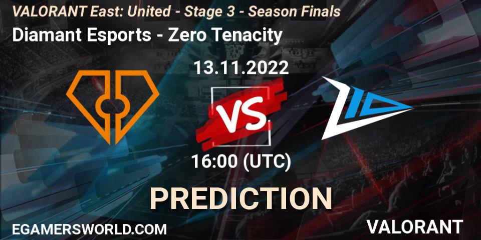 Diamant Esports vs Zero Tenacity: Betting TIp, Match Prediction. 13.11.22. VALORANT, VALORANT East: United - Stage 3 - Season Finals