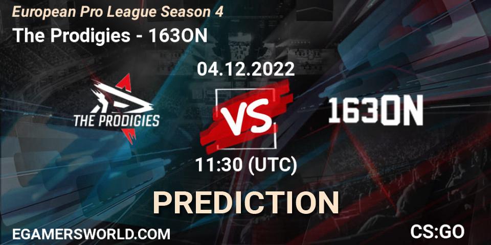 The Prodigies vs 163ON: Betting TIp, Match Prediction. 04.12.2022 at 11:30. Counter-Strike (CS2), European Pro League Season 4
