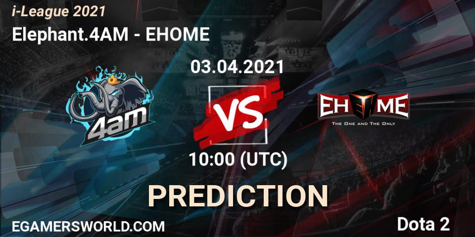Elephant.4AM vs EHOME: Betting TIp, Match Prediction. 03.04.2021 at 12:03. Dota 2, i-League 2021 Season 1