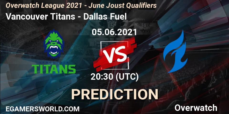 Vancouver Titans vs Dallas Fuel: Betting TIp, Match Prediction. 05.06.21. Overwatch, Overwatch League 2021 - June Joust Qualifiers