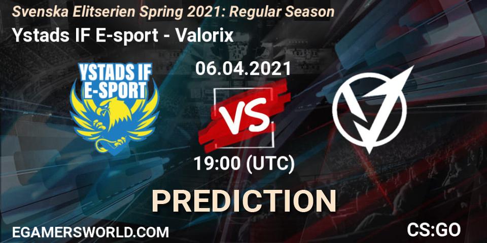 Ystads IF E-sport vs Valorix: Betting TIp, Match Prediction. 06.04.21. CS2 (CS:GO), Svenska Elitserien Spring 2021: Regular Season
