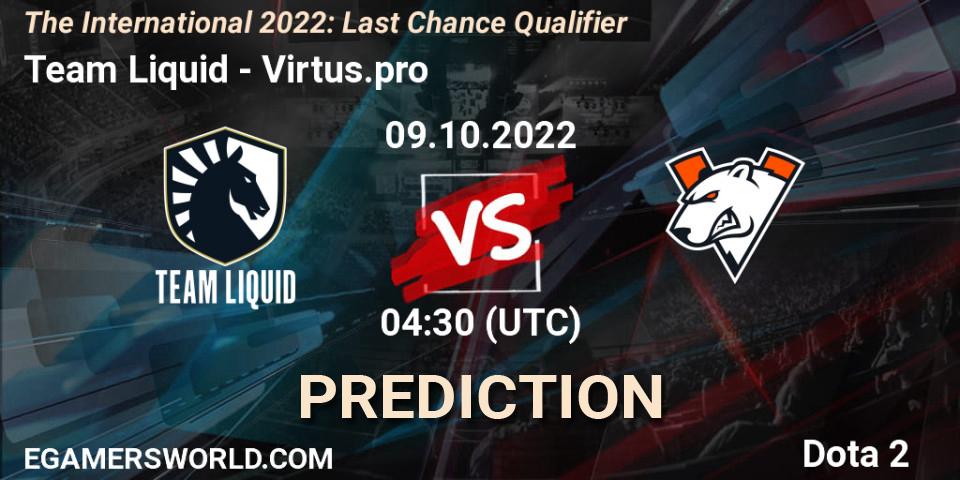 Team Liquid vs Virtus.pro: Betting TIp, Match Prediction. 09.10.22. Dota 2, The International 2022: Last Chance Qualifier