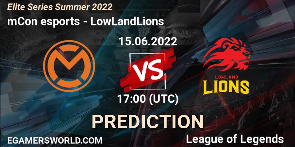 mCon esports vs LowLandLions: Betting TIp, Match Prediction. 15.06.22. LoL, Elite Series Summer 2022
