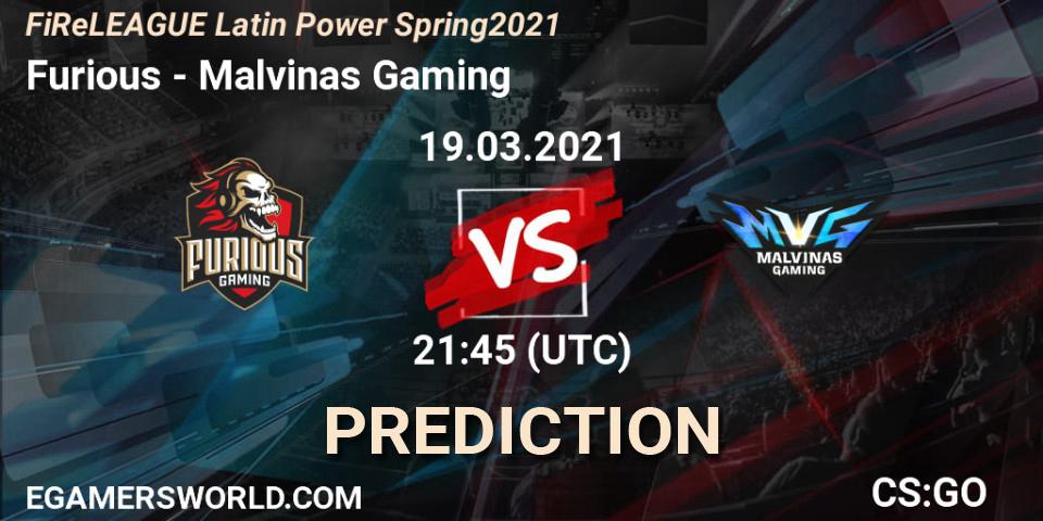 Furious vs Malvinas Gaming: Betting TIp, Match Prediction. 19.03.21. CS2 (CS:GO), FiReLEAGUE Latin Power Spring 2021 - BLAST Premier Qualifier