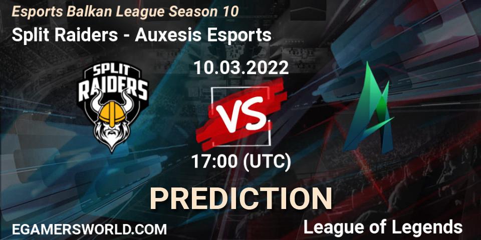Split Raiders vs Auxesis Esports: Betting TIp, Match Prediction. 10.03.2022 at 17:00. LoL, Esports Balkan League Season 10