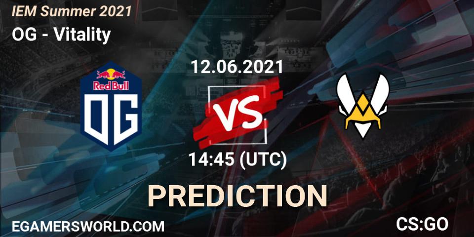 OG vs Vitality: Betting TIp, Match Prediction. 12.06.21. CS2 (CS:GO), IEM Summer 2021