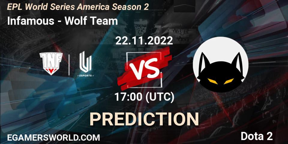 Infamous vs Brazil: Betting TIp, Match Prediction. 22.11.22. Dota 2, EPL World Series America Season 2
