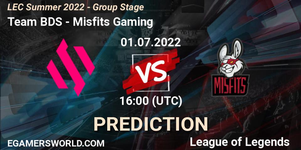 Team BDS vs Misfits Gaming: Betting TIp, Match Prediction. 01.07.22. LoL, LEC Summer 2022 - Group Stage