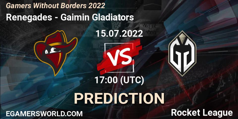 Renegades vs Gaimin Gladiators: Betting TIp, Match Prediction. 15.07.22. Rocket League, Gamers Without Borders 2022