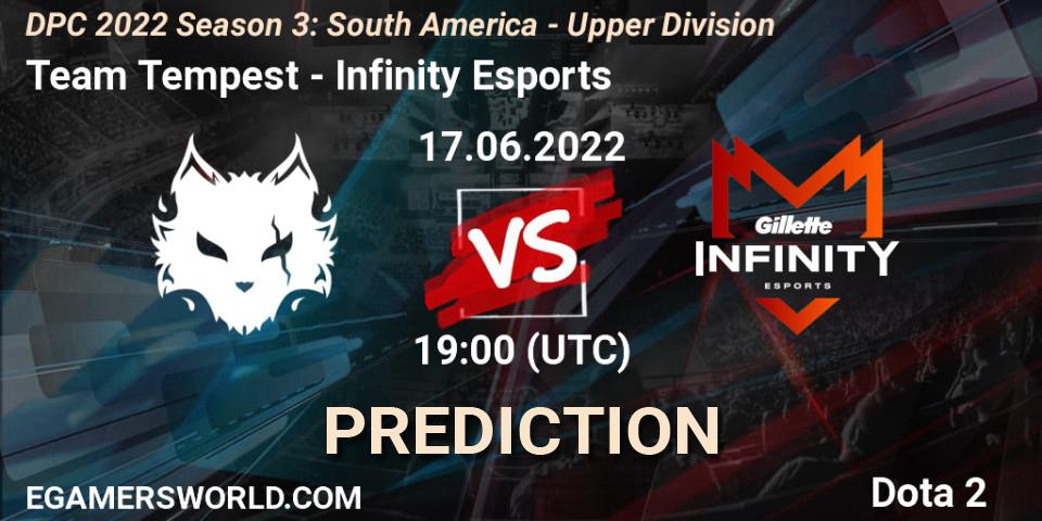 Team Tempest vs Infinity Esports: Betting TIp, Match Prediction. 17.06.2022 at 19:00. Dota 2, DPC SA 2021/2022 Tour 3: Division I