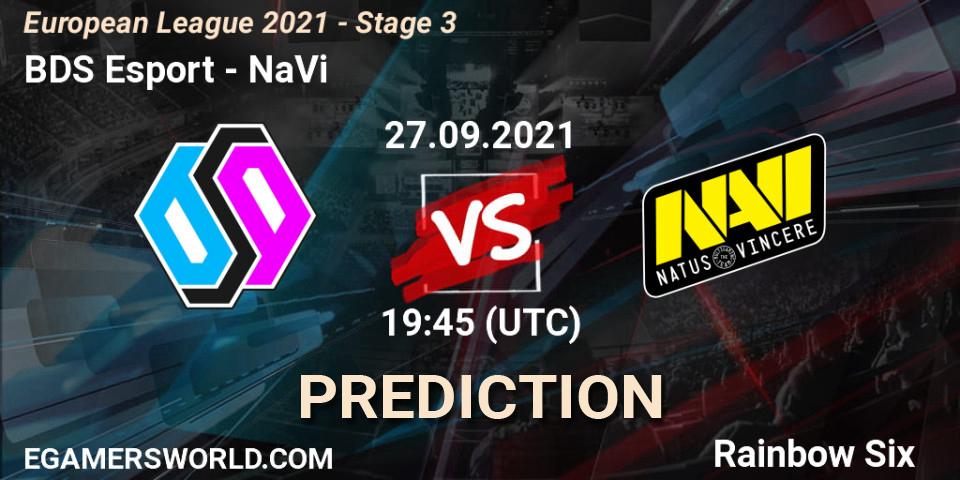BDS Esport vs NaVi: Betting TIp, Match Prediction. 27.09.21. Rainbow Six, European League 2021 - Stage 3