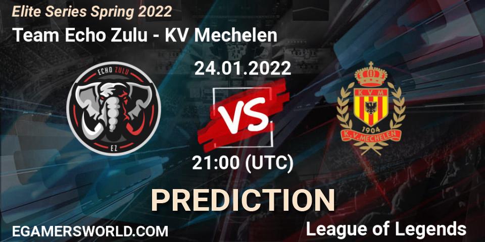 Team Echo Zulu vs KV Mechelen: Betting TIp, Match Prediction. 24.01.22. LoL, Elite Series Spring 2022