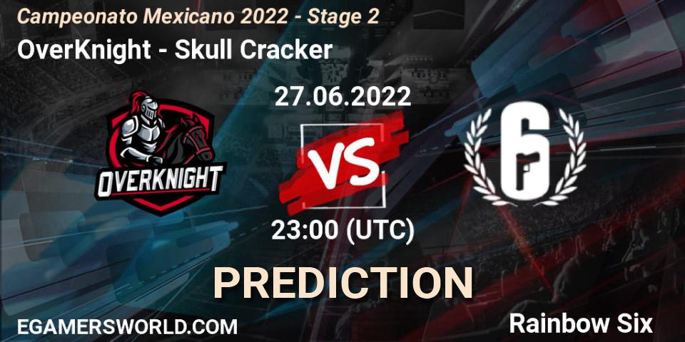 OverKnight vs Skull Cracker: Betting TIp, Match Prediction. 27.06.2022 at 22:00. Rainbow Six, Campeonato Mexicano 2022 - Stage 2