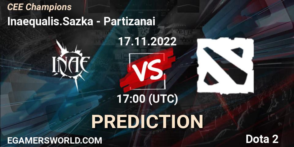 Inaequalis.Sazka vs Partizanai: Betting TIp, Match Prediction. 17.11.22. Dota 2, CEE Champions