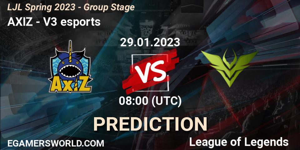 AXIZ vs V3 esports: Betting TIp, Match Prediction. 29.01.23. LoL, LJL Spring 2023 - Group Stage
