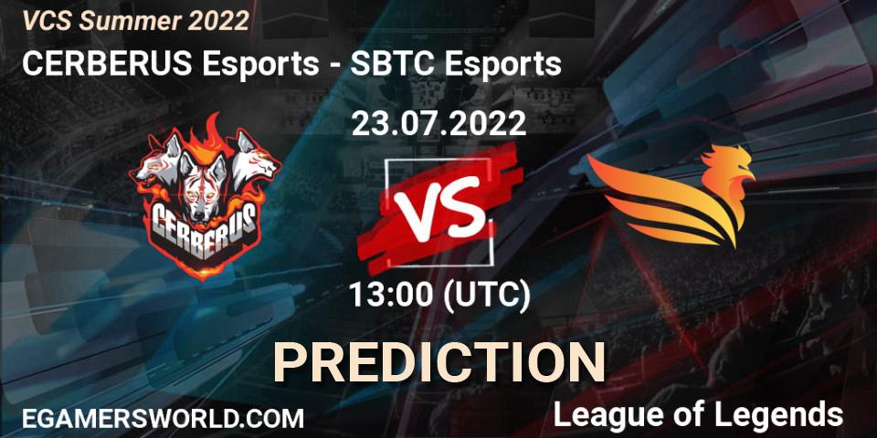 CERBERUS Esports vs SBTC Esports: Betting TIp, Match Prediction. 23.07.2022 at 13:00. LoL, VCS Summer 2022