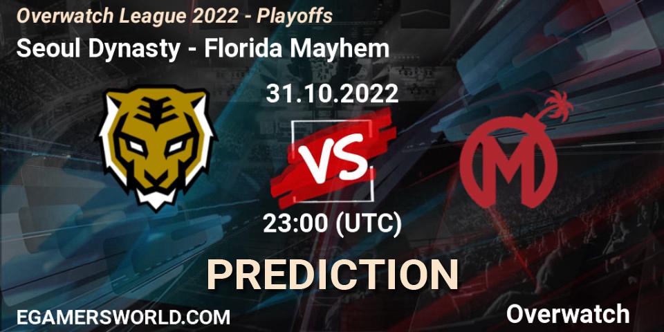 Seoul Dynasty vs Florida Mayhem: Betting TIp, Match Prediction. 31.10.22. Overwatch, Overwatch League 2022 - Playoffs