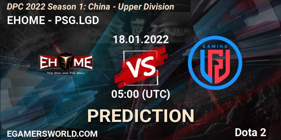 EHOME vs PSG.LGD: Betting TIp, Match Prediction. 18.01.2022 at 04:58. Dota 2, DPC 2022 Season 1: China - Upper Division