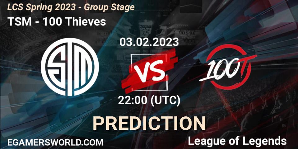 TSM vs 100 Thieves: Betting TIp, Match Prediction. 04.02.23. LoL, LCS Spring 2023 - Group Stage