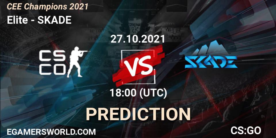 Elite vs SKADE: Betting TIp, Match Prediction. 27.10.2021 at 18:00. Counter-Strike (CS2), CEE Champions 2021