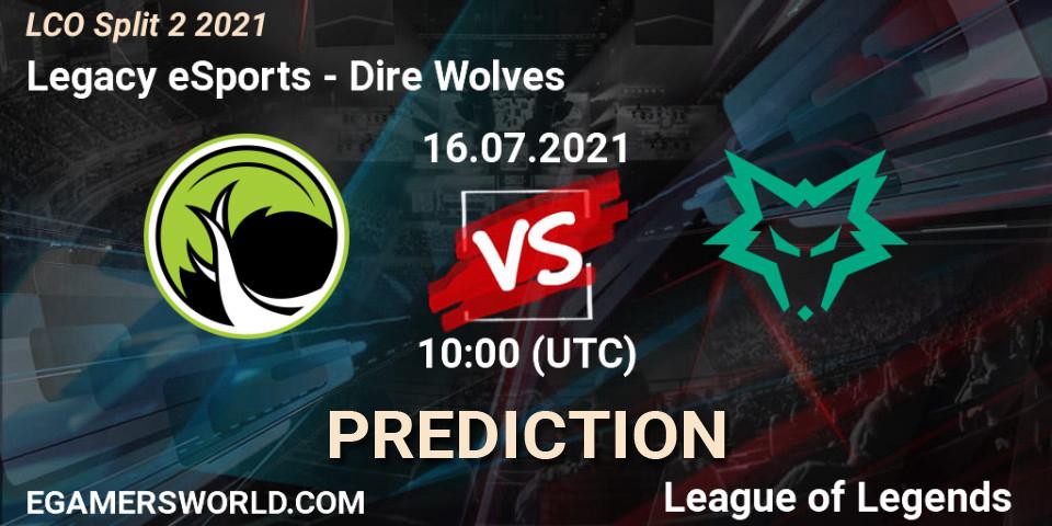 Legacy eSports vs Dire Wolves: Betting TIp, Match Prediction. 16.07.21. LoL, LCO Split 2 2021