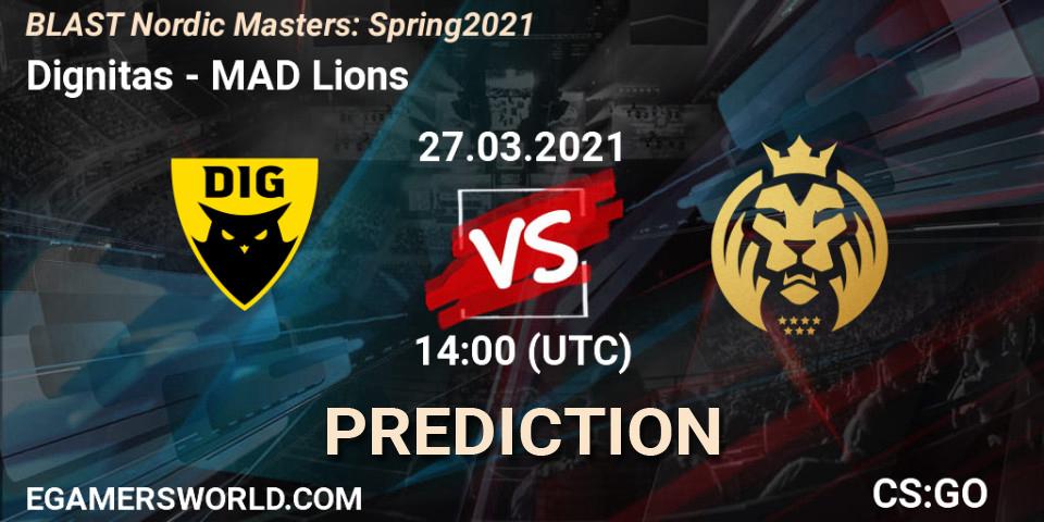 Dignitas vs MAD Lions: Betting TIp, Match Prediction. 27.03.2021 at 14:00. Counter-Strike (CS2), BLAST Nordic Masters: Spring 2021
