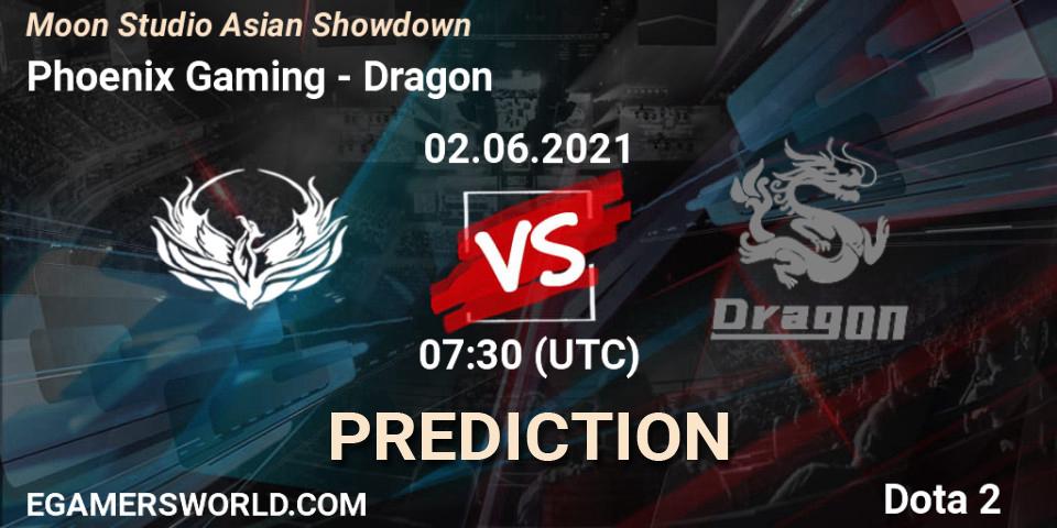 Phoenix Gaming vs Dragon: Betting TIp, Match Prediction. 02.06.2021 at 07:56. Dota 2, Moon Studio Asian Showdown
