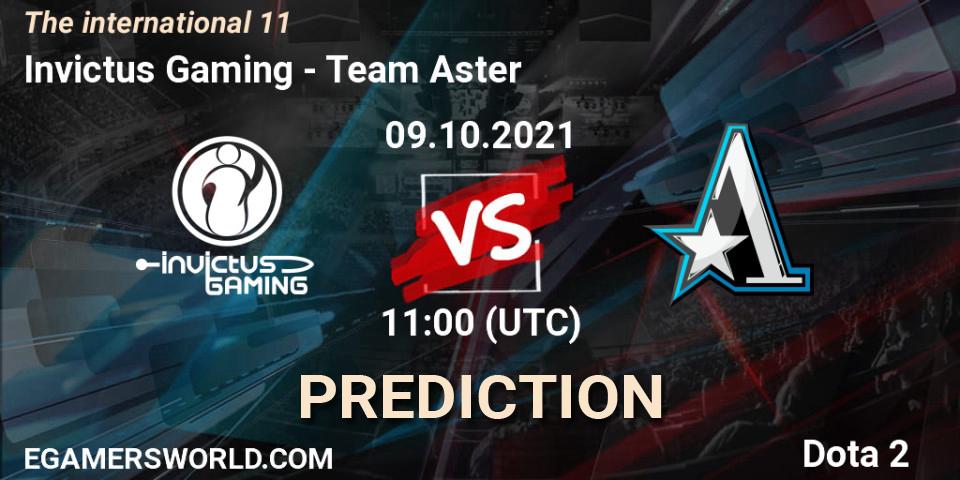 Invictus Gaming vs Team Aster: Betting TIp, Match Prediction. 09.10.2021 at 12:09. Dota 2, The Internationa 2021