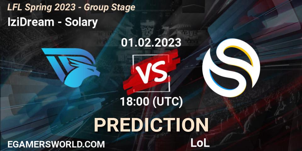 IziDream vs Solary: Betting TIp, Match Prediction. 01.02.23. LoL, LFL Spring 2023 - Group Stage