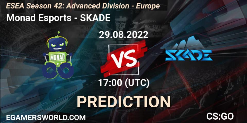 Monad Esports vs SKADE: Betting TIp, Match Prediction. 02.09.22. CS2 (CS:GO), ESEA Season 42: Advanced Division - Europe