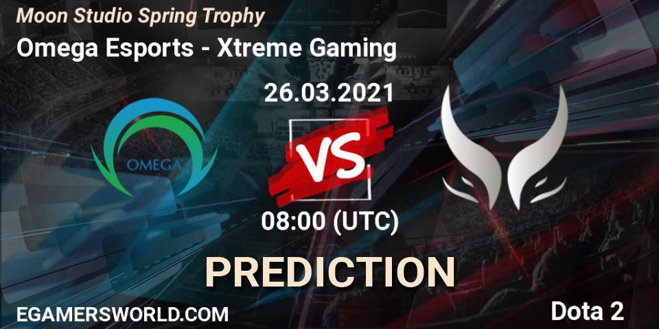 Omega Esports vs Xtreme Gaming: Betting TIp, Match Prediction. 26.03.2021 at 08:04. Dota 2, Moon Studio Spring Trophy