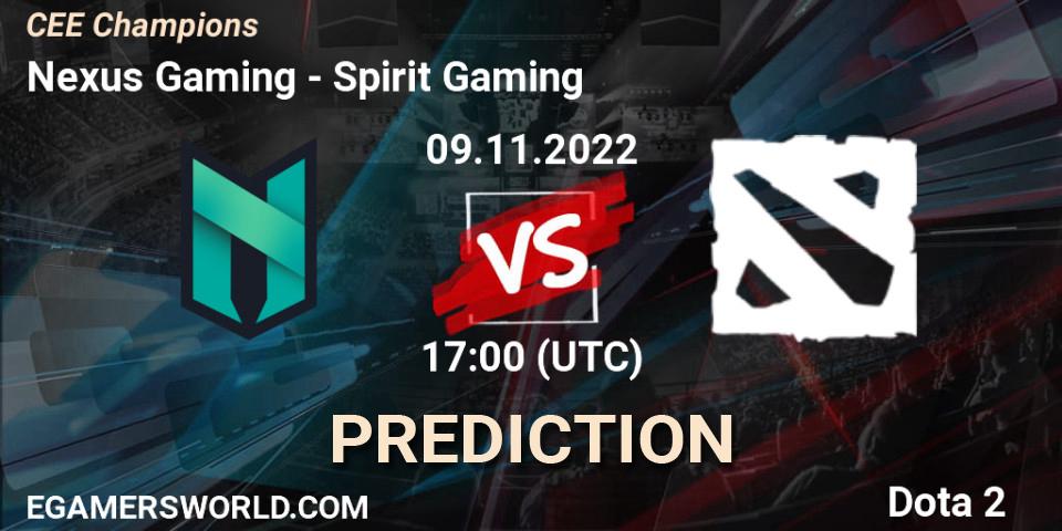 Nexus Gaming vs Spirit Gaming: Betting TIp, Match Prediction. 09.11.22. Dota 2, CEE Champions