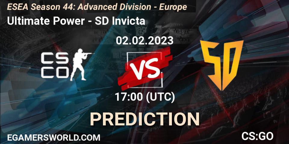 Ultimate Power vs SD Invicta: Betting TIp, Match Prediction. 02.02.23. CS2 (CS:GO), ESEA Season 44: Advanced Division - Europe