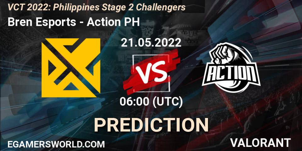 Bren Esports vs Action PH: Betting TIp, Match Prediction. 21.05.2022 at 06:20. VALORANT, VCT 2022: Philippines Stage 2 Challengers