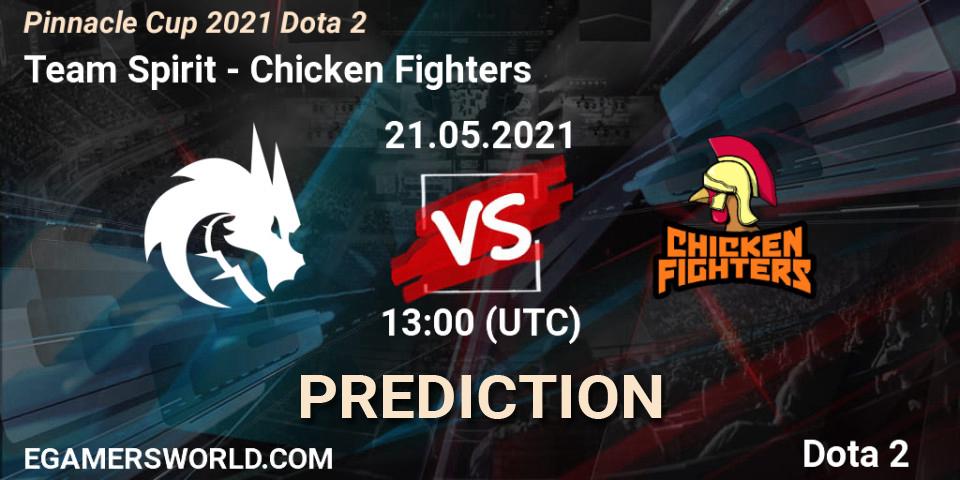 Team Spirit vs Chicken Fighters: Betting TIp, Match Prediction. 21.05.2021 at 13:03. Dota 2, Pinnacle Cup 2021 Dota 2