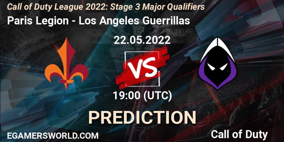 Paris Legion vs Los Angeles Guerrillas: Betting TIp, Match Prediction. 22.05.2022 at 19:00. Call of Duty, Call of Duty League 2022: Stage 3