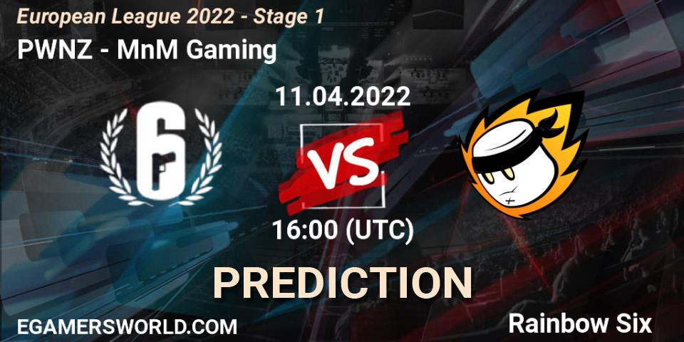 PWNZ vs MnM Gaming: Betting TIp, Match Prediction. 11.04.2022 at 16:00. Rainbow Six, European League 2022 - Stage 1