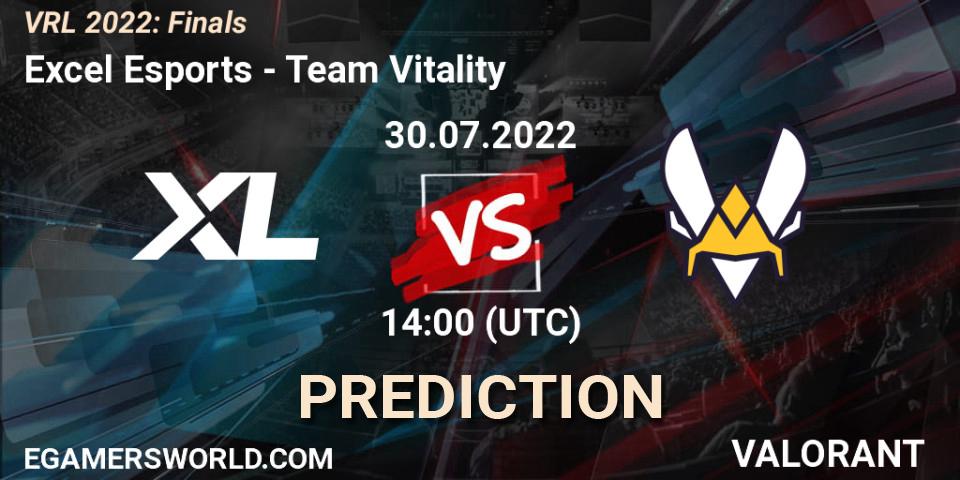 Excel Esports vs Team Vitality: Betting TIp, Match Prediction. 30.07.2022 at 14:00. VALORANT, VRL 2022: Finals