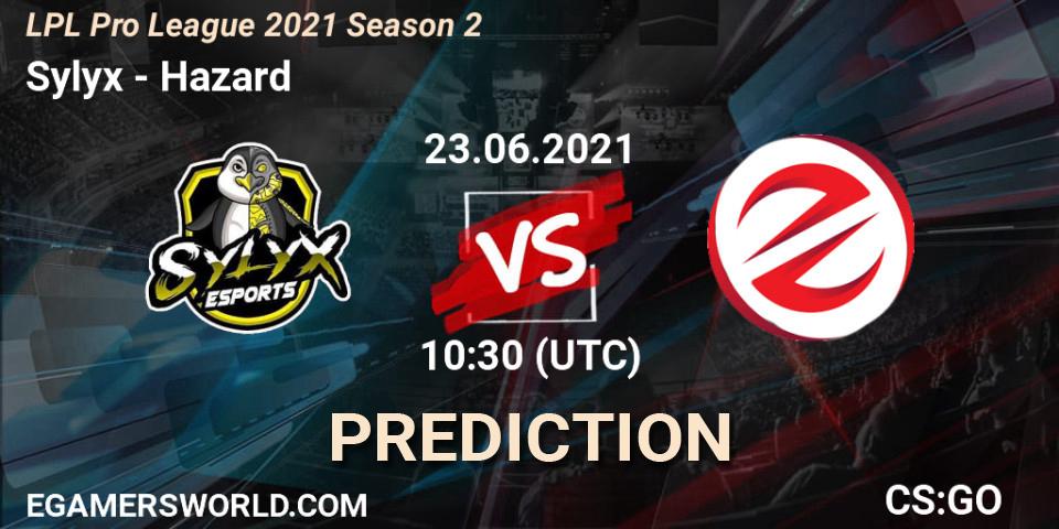 Sylyx vs Hazard: Betting TIp, Match Prediction. 23.06.2021 at 10:30. Counter-Strike (CS2), LPL Pro League 2021 Season 2