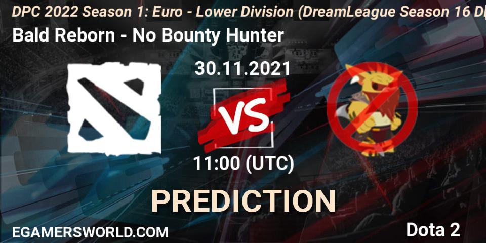 Bald Reborn vs No Bounty Hunter: Betting TIp, Match Prediction. 30.11.2021 at 10:56. Dota 2, DPC 2022 Season 1: Euro - Lower Division (DreamLeague Season 16 DPC WEU)