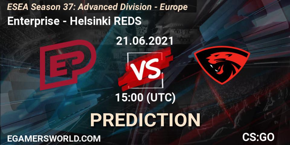 Enterprise vs Helsinki REDS: Betting TIp, Match Prediction. 21.06.21. CS2 (CS:GO), ESEA Season 37: Advanced Division - Europe