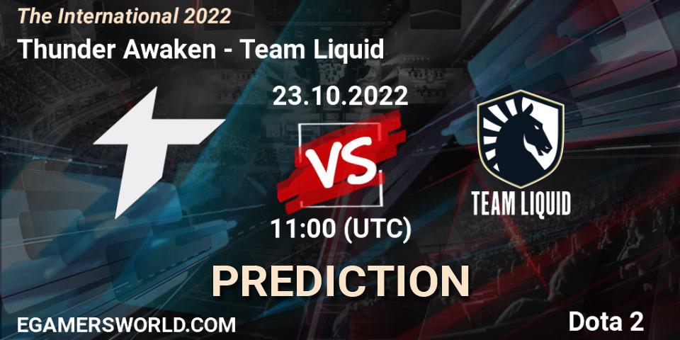 Thunder Awaken vs Team Liquid: Betting TIp, Match Prediction. 23.10.22. Dota 2, The International 2022