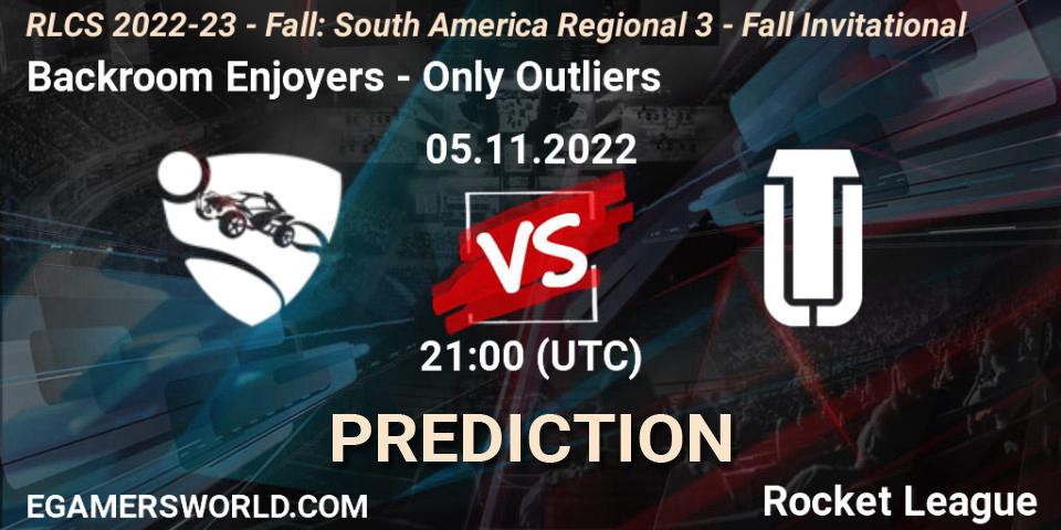 Backroom Enjoyers vs Only Outliers: Betting TIp, Match Prediction. 05.11.22. Rocket League, RLCS 2022-23 - Fall: South America Regional 3 - Fall Invitational