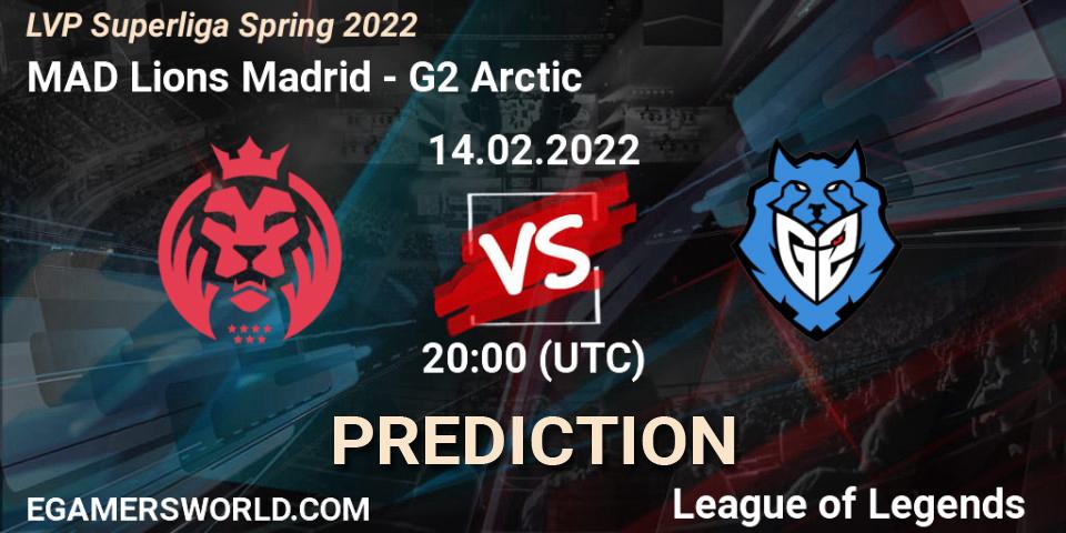 MAD Lions Madrid vs G2 Arctic: Betting TIp, Match Prediction. 14.02.22. LoL, LVP Superliga Spring 2022