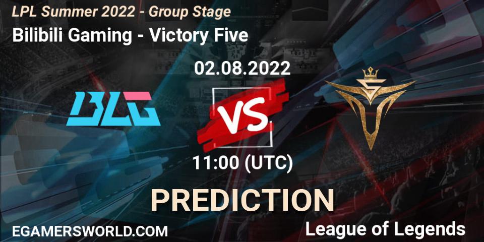 Bilibili Gaming vs Victory Five: Betting TIp, Match Prediction. 02.08.22. LoL, LPL Summer 2022 - Group Stage